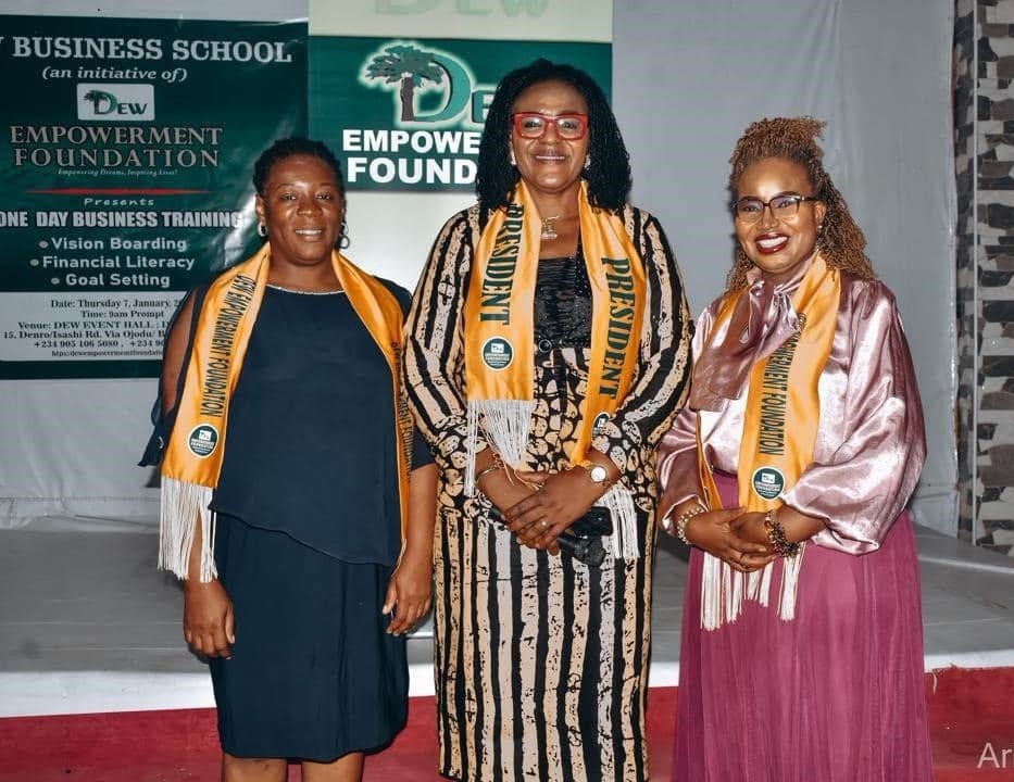 DEW Empowerment Foundation leadership at the Dew Business School training event