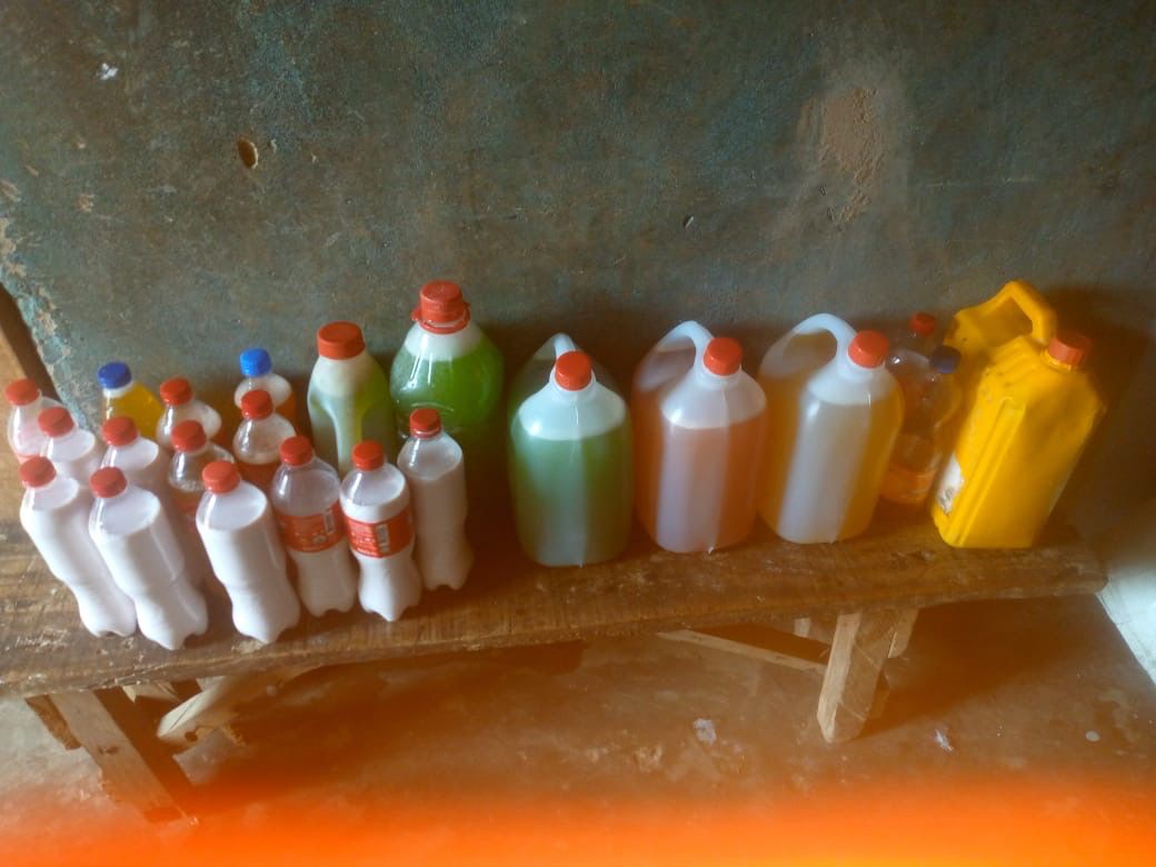 A range of finished soap and cream products displayed after PETVOS training